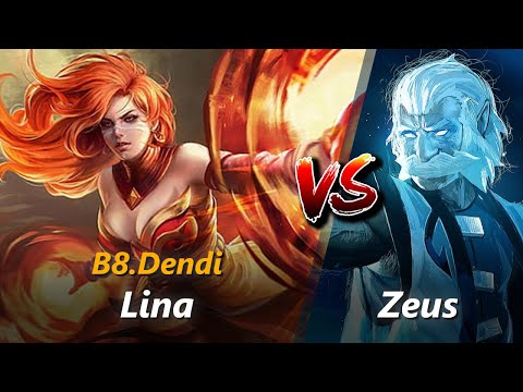 How to Lina mid vs Zeus (feat. Dendi) | First 7 minutes
