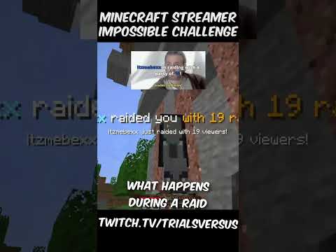 Trials Versus Shorts - Using Twitch Raids to Ruin a Streamers Minecraft Base