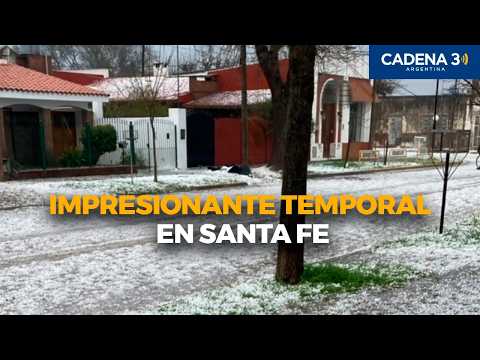 Granizo y fuertes ráfagas en Las Rosas, San Genaro y la región | Cadena 3 Argentina