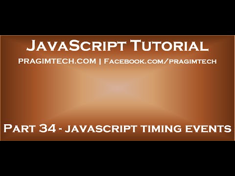 JavaScript timing events