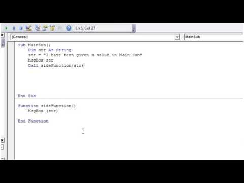 Excel 2010 VBA Tutorial 31   Passing a Variable to a Function