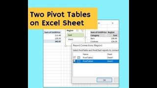 Download the video "Multiple Pivot Table with One Data Sheet"