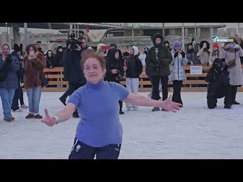 مسنة روسية عمرها 84 عاما تسحر الجمهور في الغرب بتزلج رائع على الجليد 