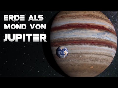 Die Erde als Mond von Jupiter
