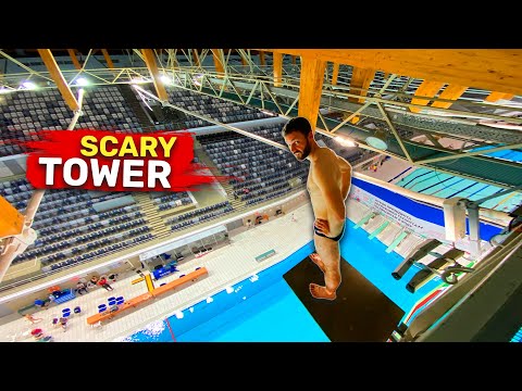 INSANE JUMP from 20 METERS (66ft) | roof jump in swimming pool