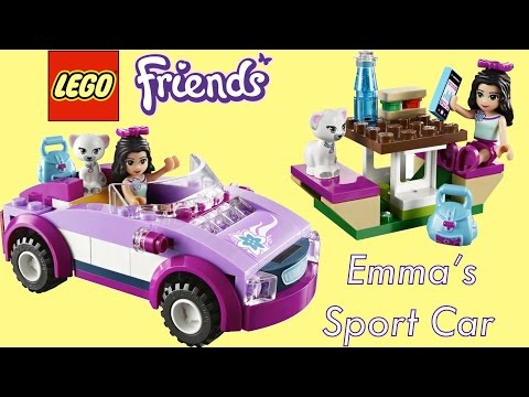 Lego Friends Emma's Sport Car Lego Brick Toys Unboxing Speed Build Review
