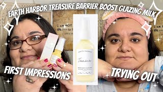 ✨EARTH HARBOR TREASURE BARRIER BOOST GLAZING MILK✨ First Impressions l Review l Try On (Ipsy Bag)