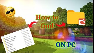 how to find Minecraft worlds file (Games file)on PC very easy!!