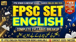 FPSC SET English Jobs 2026 | Complete Preparation Session | Syllabus Books Notes & Strategy | Notes
