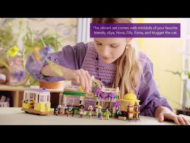 Vídeo relacionado con LEGO Friends Café Botánico y Floristería de Juguete - 4 Mini Muñecos, Figura de Gato, Tranvía y Accesorios de Cocina Inc. Pasteles, Tazas y Tetera - Regalo de Cumpleaños para Niñas de 9+ Años 42671