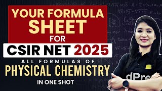 CSIR NET 2025 Formula Sheet 📘 | All Physical Chemistry Formulas in One Shot | CSIR NET 2025 Strategy