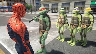 Mutant Teenage Ninja Turtles vs SPIDERMAN - EPIC BATTLE