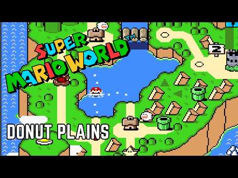 Super Mario World - Donut Plains (Complete Walkthrough, All Exits)