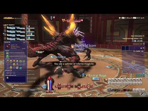 [Final Fantasy XIV Stormblood] Heavens on High (HoH) Deep Dungeon: Splinter of Inferno Magicite