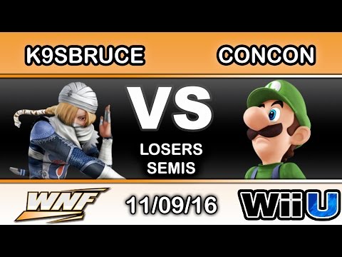 WNF 4.2 - INF | K9sbruce (Sheik) Vs. SS | Mr. ConCon (Luigi) Losers Semis - Smash Wii U
