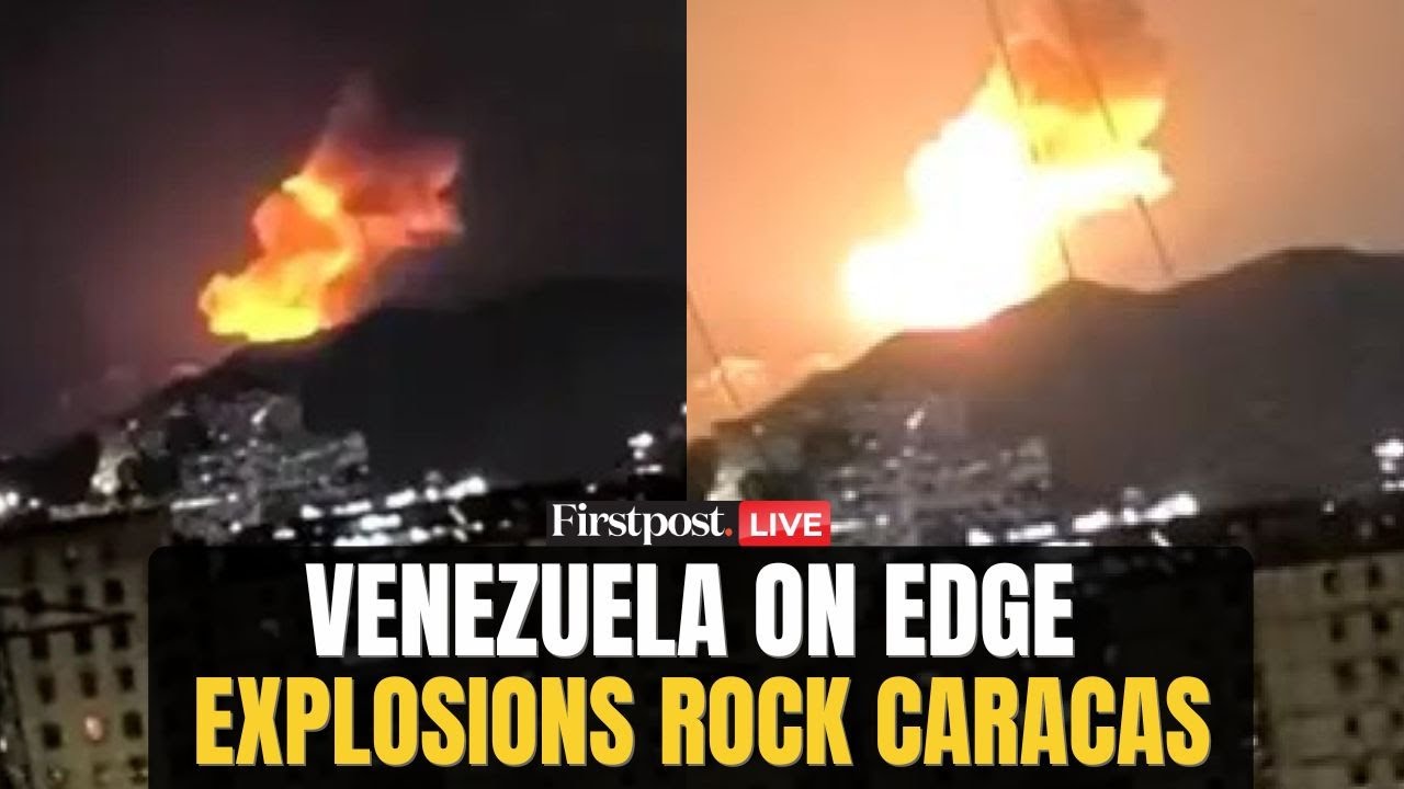 LIVE: Explosions Rock in Venezuela’s Capital Caracas | Maduro Declares National Emergency |Firstpost