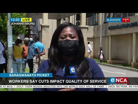 Baragwanath picket Staff protest over jobs, budget cuts