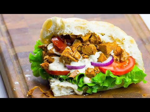 Veganer Döner Kebab mit Knoblauchsoße 😋 / Jackfruit Döner / Veganes Kebab | Unsere Vegane Küche 💚