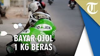 Viral di Instagram Penumpang Bayar Ojek Online dengan 1 Kg Beras