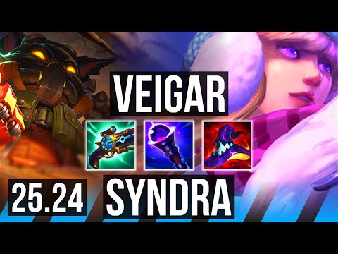 VEIGAR vs SYNDRA (MID) | Good KDA: 17/1/5 | EUW Master | 25.24