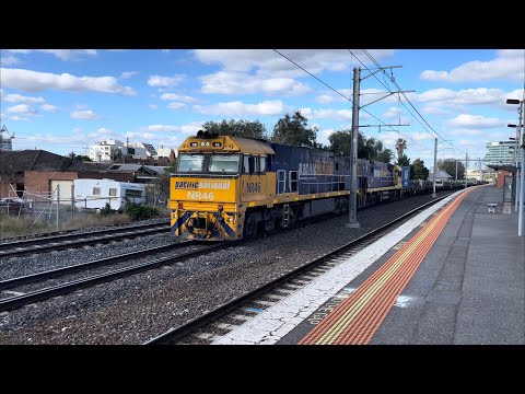 Pacific National NR46 NR8 5MP2 Steel train Middle Footscray Station