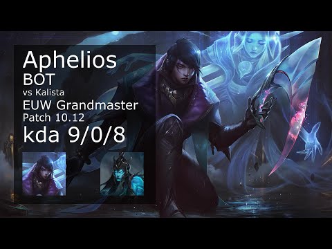Aphelios ADC & Tahm Kench vs Kalista & Thresh - EUW Grandmaster 9/0/8 Patch 10.12 Gameplay