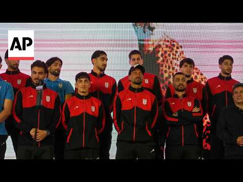 Video Thumbnail: Iran soccer players sign jerseys before departure to Turkey for World Cup training