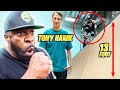 TONY HAWK’S 13 FOOT RAMP VS 300 POUND SKATER