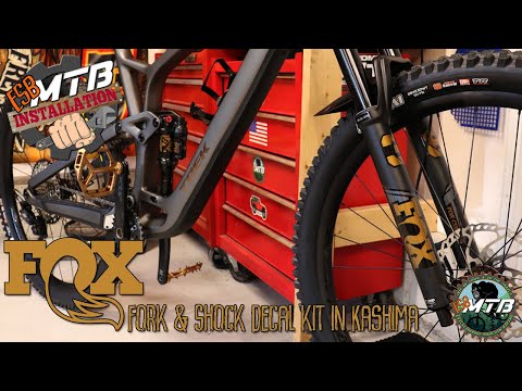 Fox Fork & Shock Decal kit in Kashima Installed