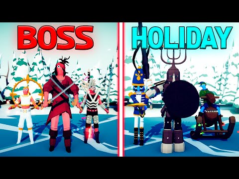 BOSS UNITS TEAM vs HOLIDAY TEAM - Totally Accurate Battle Simulator | TABS