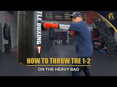 How to throw the 1-2 on the Heavy bag { Beginner video } thumbnail