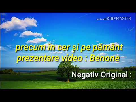 Negativ Precum în cer și pe pământ original cu strofee