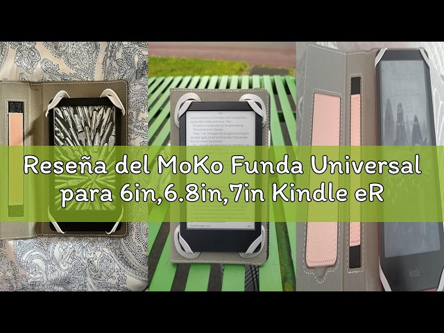Vídeo relacionado con MoKo Funda Universal para Kindle eReaders Fire de 6, 6.8 y 7 Pulgadas, Kindle/Kobo/Voyaga/Lenovo/Sony E-Book, Funda Ligera de Piel Sintética, con Correa de Mano/Soporte, Rosa