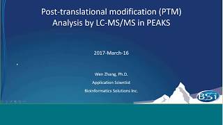 PEAKS PTM Analysis Webinar