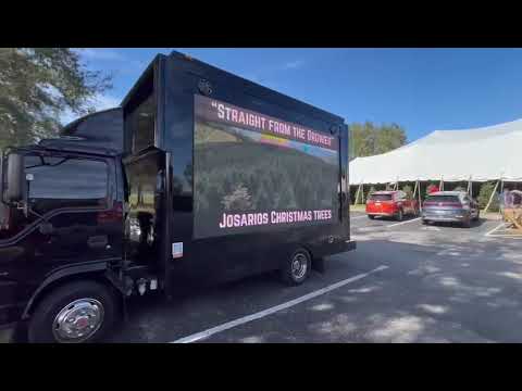 Josario’s Christmas Trees on our LED truck - DAT Media FL