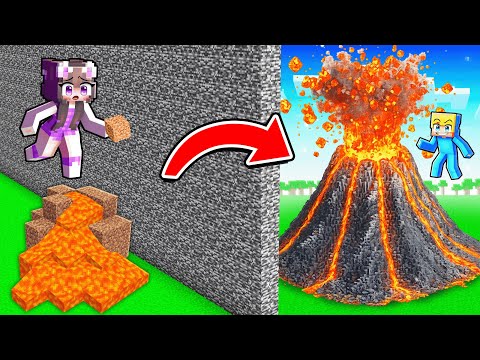 10 Sekunden Vs 1 Stunde Vulkan Bau Challenge!