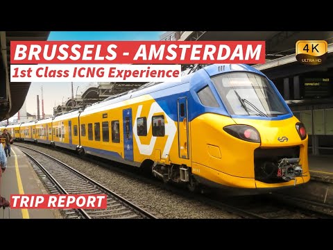 【4K】First Class ICNG Train Review: Brussels to Amsterdam | EuroCity Trip Report - With Captions【CC】