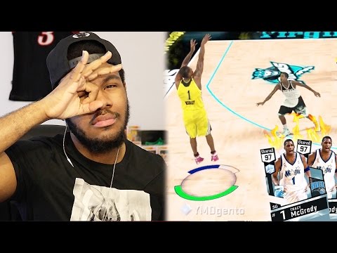 NBA 2k17 MyTEAM - Diamond 97 OVR Tracy McGrady Debut! Insane Deep Green Releases Near Half Court!