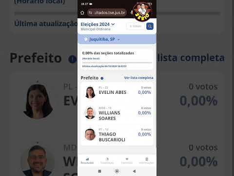 TSE AINDA NÃO COMEÇOU A APURAÇÃO DOS VOTOS DA ELEIÇÃO 2024 DE JUQUITIBA.