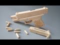I Make A Mini GLOCK 19 Semi Auto Pistol Toy Gun Just Like Real From Craft Sticks Free Template