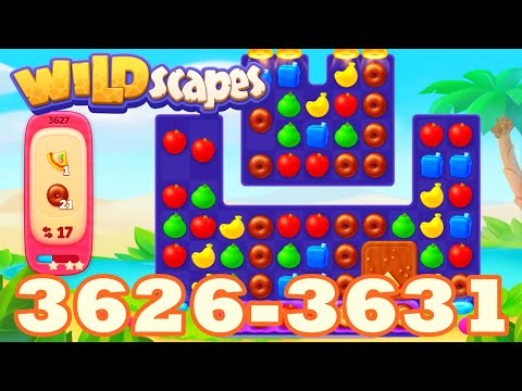 Wildscapes Level 3626 - 3631 HD Walkthrough 3 match puzzle | android | 3622 | 3623 | 3624 | IOS