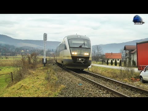Horns Show By Automotor Sageata-Albastra DMU in Defileul Crisului Repede Canyon - 06 January 2018