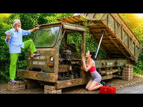 [TIMELAPSE]Genius girl completely restores large tractor purchased from a nearly 100-year-old couple
