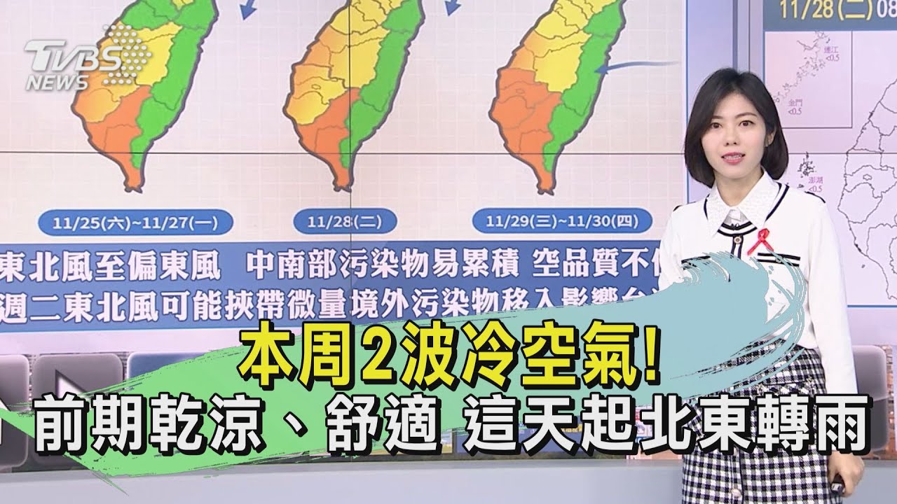 本周2波冷空氣！前期乾涼、舒適　這天起北東轉雨