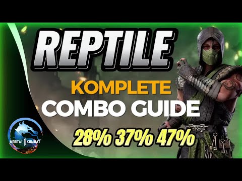 Easy mode Reptile KOMPLETE COMBO GUIDE| MORTAL KOMBAT 1