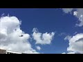 Legerhelikopters laag boven Rotterdam