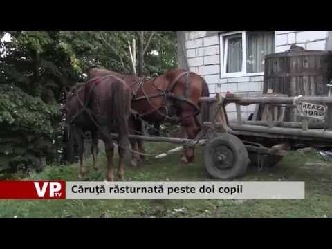 Căruţă răsturnată peste doi copii