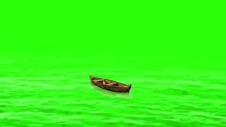 Boat in sea Green Screen video  animation