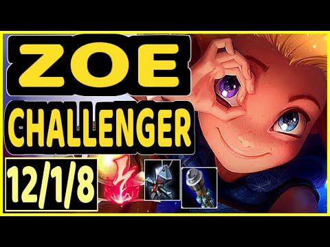 GREVTHAR (ZOE) - 12/1/8 KDA MID CHALLENGER GAMEPLAY - BR