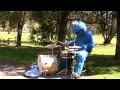 Cookie Monster Playing The Drums